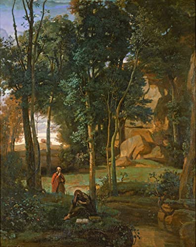 Tableau Corot Démocrite 60x90cm pour habiller un grand mur vide