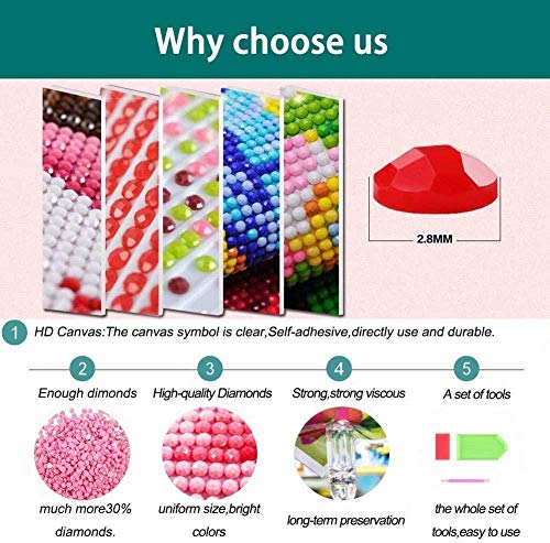 SLF 5D diamantschilderij DIY rond diamantschilderij tulpenvaas 32 x 32 cm kruissteek kit kristal borduurwerk-huisdecoratie handwerk - Afbeelding 6