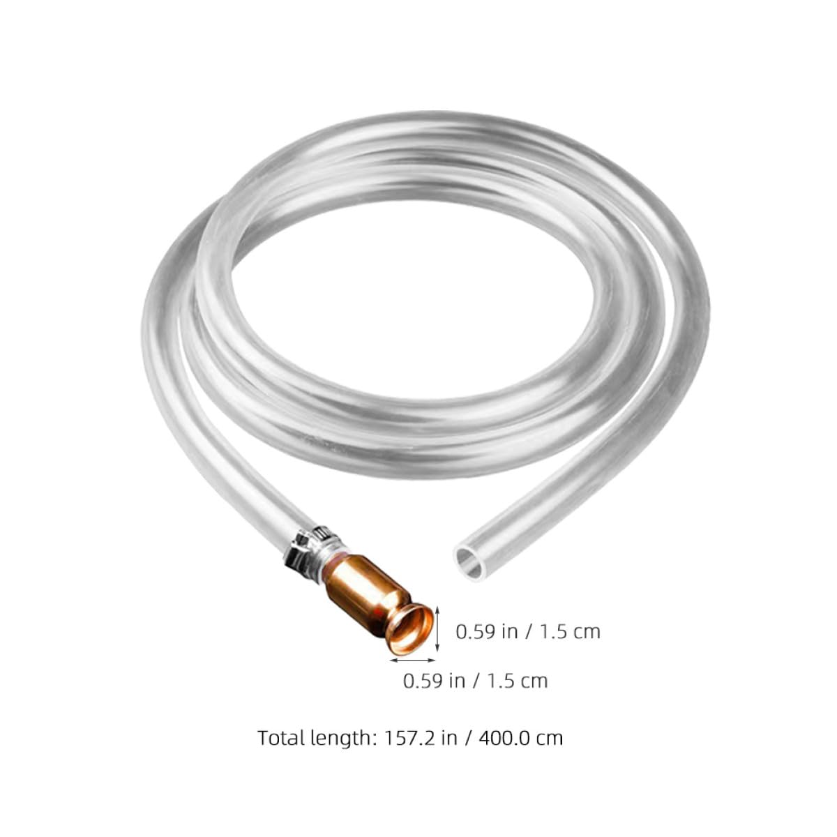 SHINEOFI Kraftstofftransferschlauch mit Kupferanschluss 1/2 Zoll Selbstansaugender Benzin Saugschlauch aus Pvc Bruchfest für Öl Wasser Gas Universeller Saugschlauch für Auto und Industrie