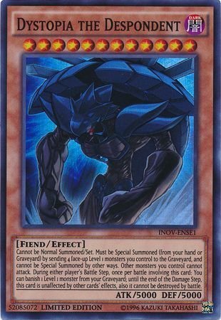 YU-GI-OH! - Dystopia the Despondent (INOV-ENSE1) - Super Rare - Limited Edition - Special Edition: Collectible Card Game Single: Trading Card
