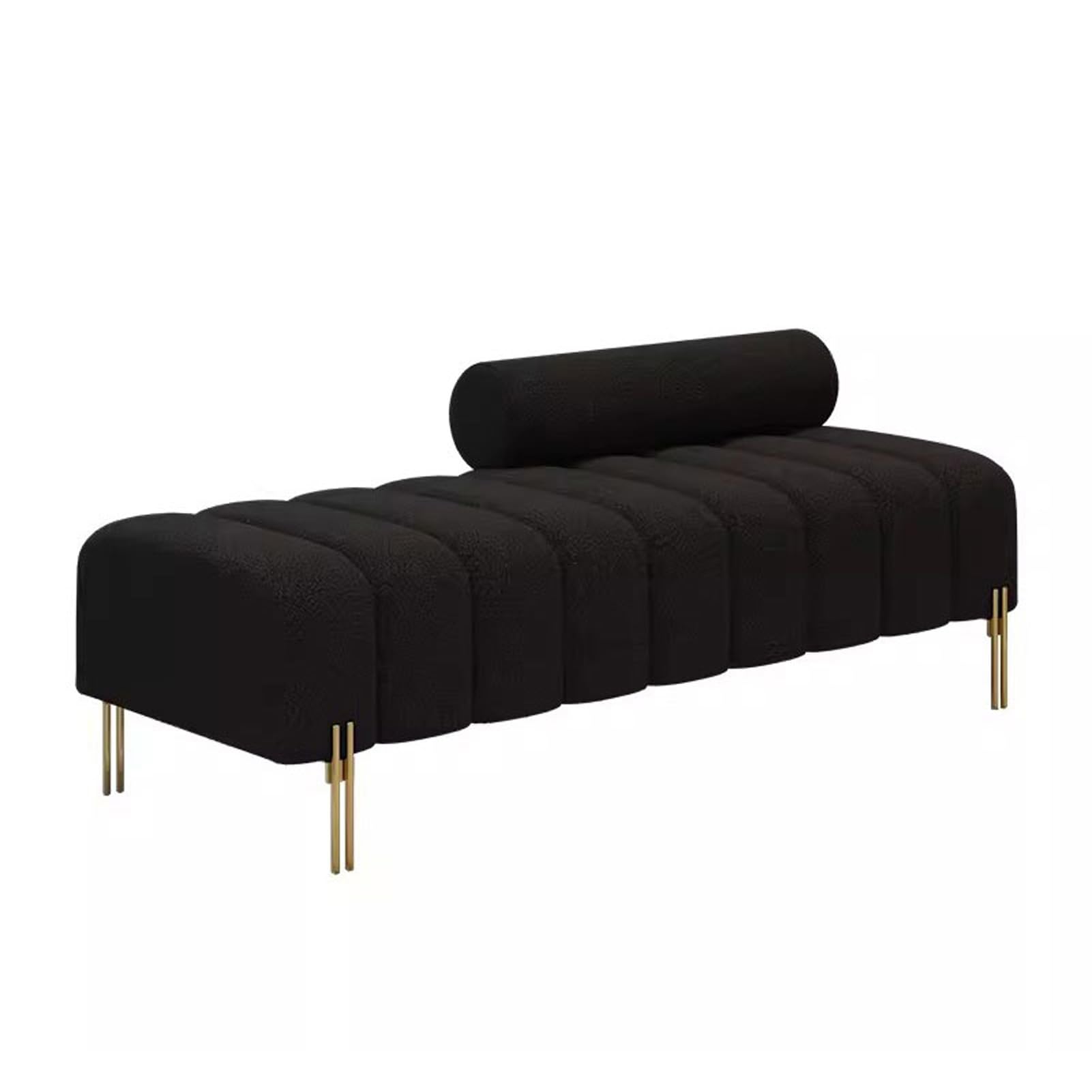 Banquette rembourrée en velours pour salon et bout de lit élégant