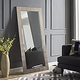 HomeStock Mosaic Style Full Length Floor Mirror Champagne