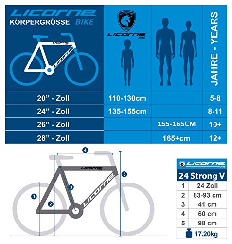 licorne bike premium mountainbike in 24 und 26 zoll fahrrad fur jungen madchen damen und herren 21 gang schaltung vollfederung strong bike schaltwerk shop