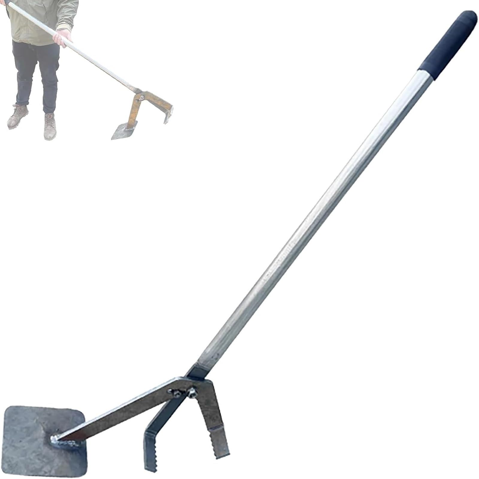 Małe narzędzie do wyciągania korzeni drzew, całkowicie wyrywa zdrewniałe łodygi, narzędzie do wyciągania sadzonek, dźwigniowe narzędzie do wyciągania sadzonek do korzeni/pni drzew(92cm)