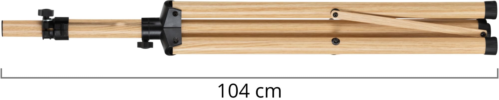 Pronomic SPS-1S Ho Pied de Haut-Parleur en Acier - Support de Enceinte, tripode Large et Stable - 120-193 cm - Peut également être utilisé comme Support de fléchettes ou trépied Photo - Aspect Bois