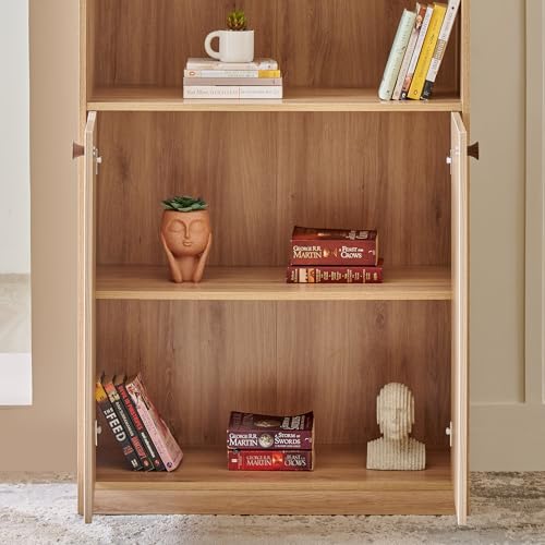 Image of Home Centre | Lexus 5-Tier Book Cabinet | Engineered Wood | Brown | 1 Year Warranty