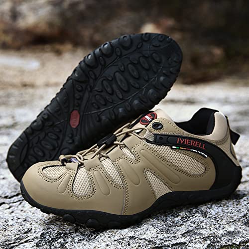 Desert Shoes Hiking Shoes Autumn and Winter Hiking Shoes Lightly Low-Hand Men's Shoes Used to Protect Your feet (Color : Brown, Size : 7.5)2