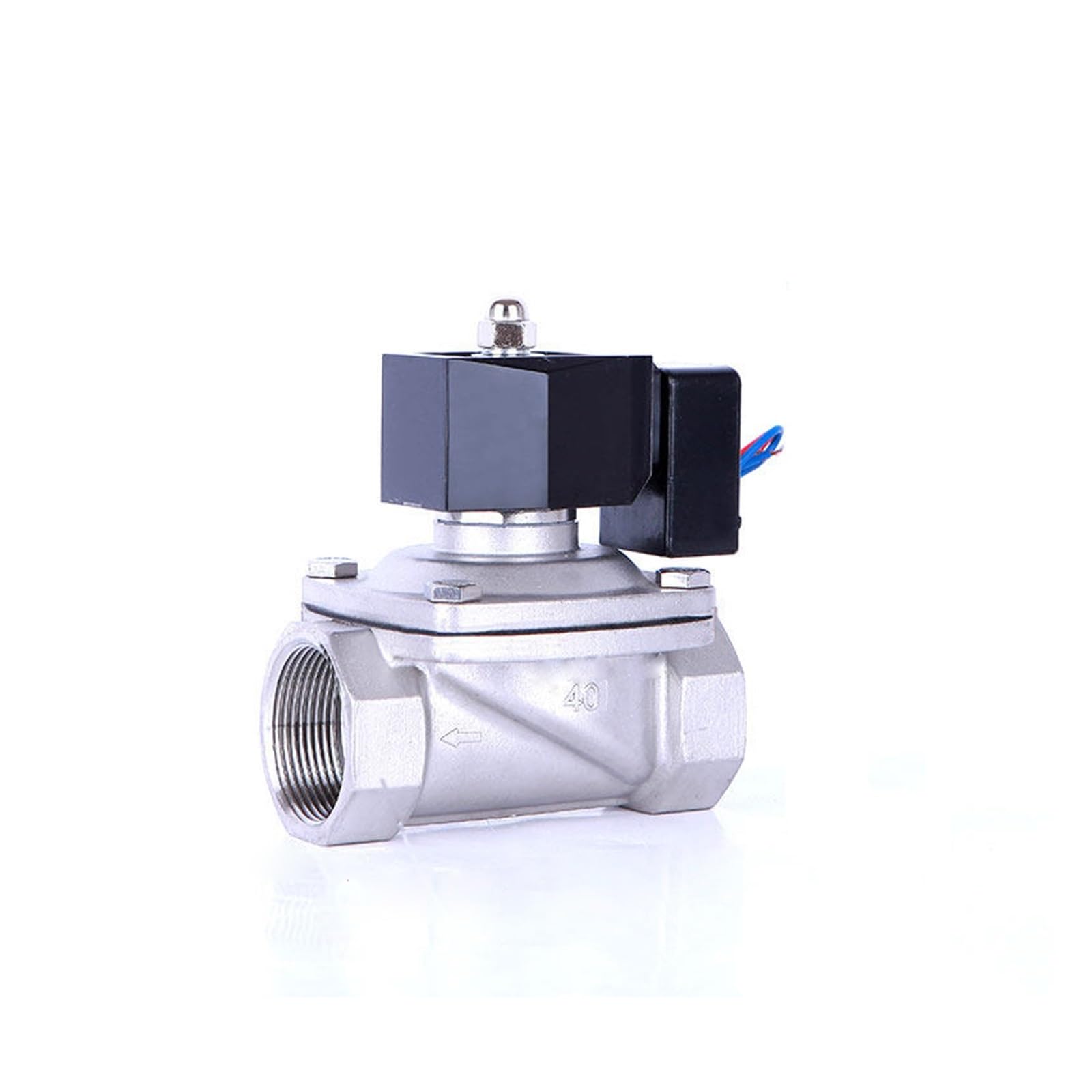 RCGKNNMUZ 1PCS DN40 Normally Closed Solenoid Valve Water Stainless Steel Solenoid Valve IP65 Fully Enclosed Coil(220vac-normally Closed)