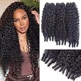 Tissage Cheveux Humain Naturel Burmese Curly 3 Bundles de Méches 18 18 20 Pouces Double Weft Curly Human Hair Bundle Extensions Tissage Bouclés Naturel Cheveux Humain Couleur Noir Naturel 300g