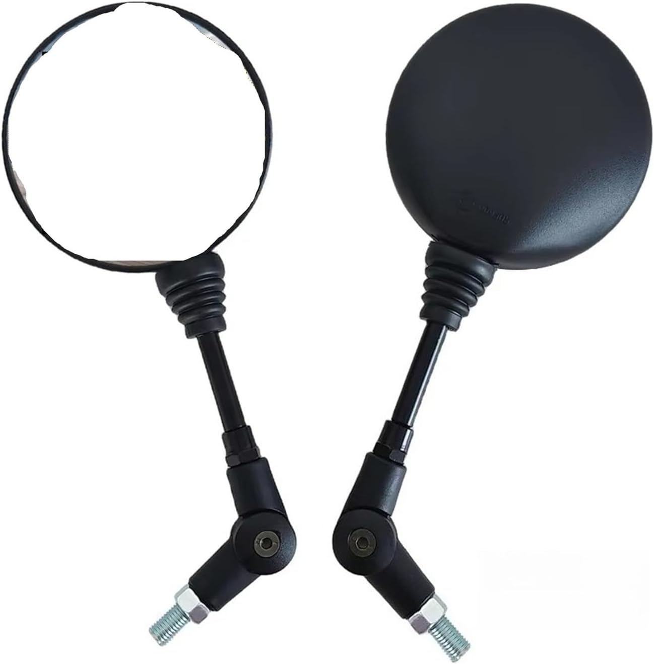 motorcycle 1 Pair Folding Round Motorcycle Side Rearview Mirrors M8 M10 Fit For K-tm Bike Rear View Mirror Holder Scooter E-Bike rearview mirror