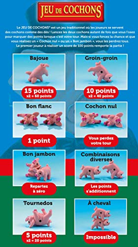 Winning Moves - Jeu de Cochons - Jeu de société - Jeu de dés - Version française