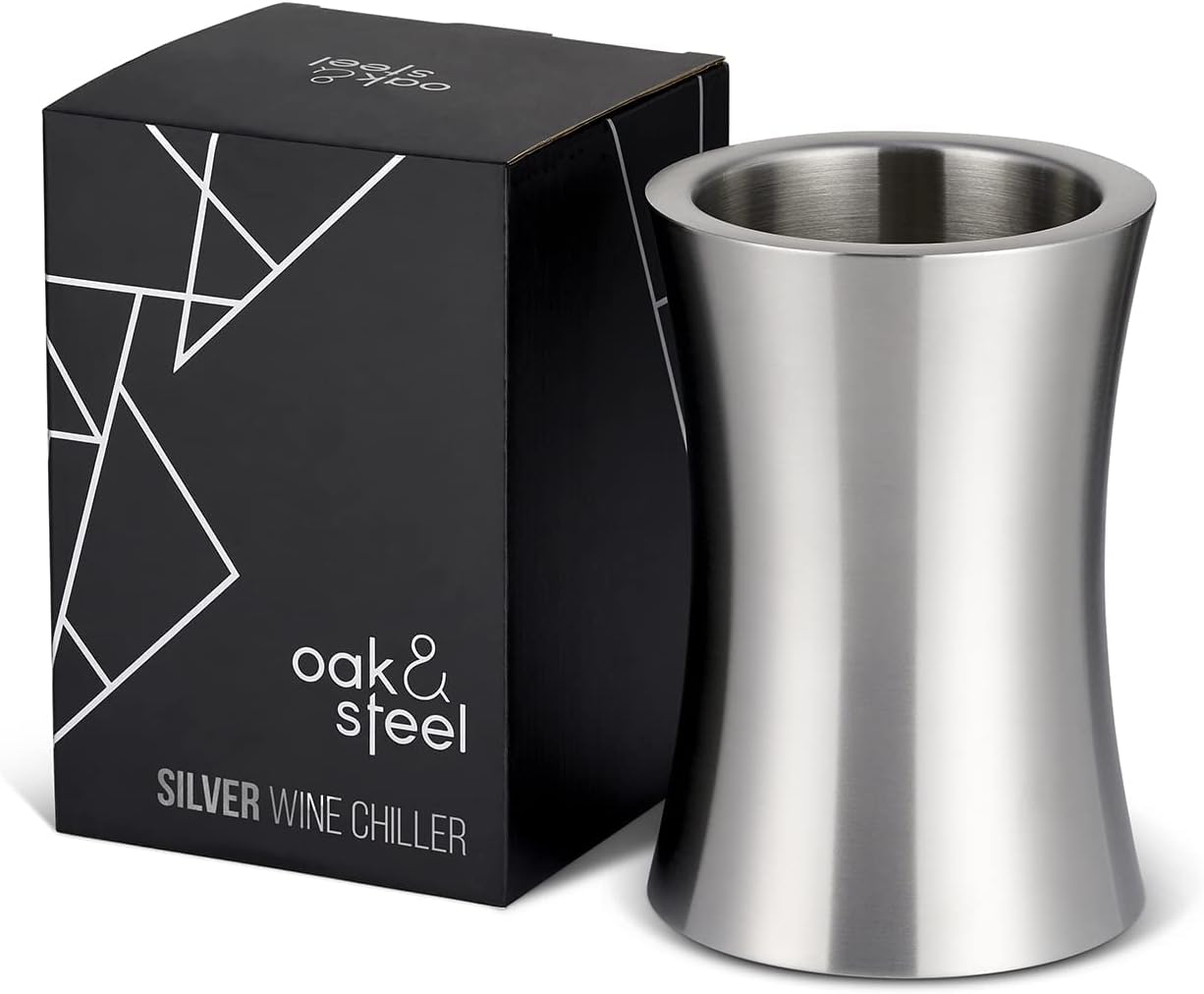 Oak & Steel, Premium Wine Cooler Bucket, Stainless Steel Double Walled Wine Bottle Cooler - Image 5