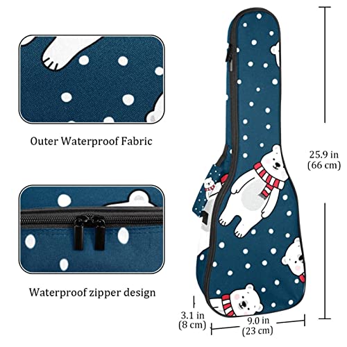 Housse pour ukulélé – Motif ours polaire à pois – Rembourrage en éponge de 10 mm d’épaisseur – 53,3 cm – Avec sangles… - Les Beatles, Paul McCartney, John Lennon, RIngo Starr, George Harrison Housse pour ukulélé - Motif ours polaire à pois - Rembourrage en éponge de 10 mm d'épaisseur - 53,3 cm - Avec sangles… – Image 5