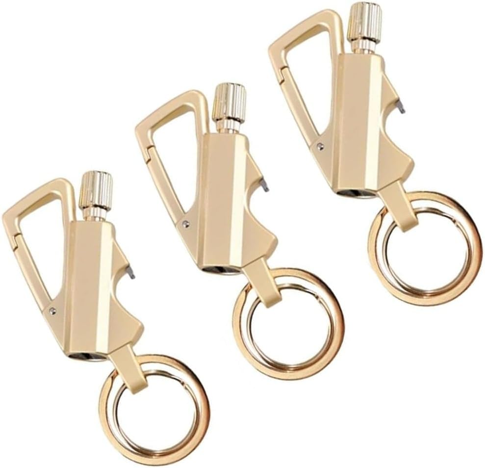Keychain Lighter Multi-Functional Bottle Opener,Permanent Match Infinity Lighters, for Outdoor Camping Grilling(3pack c)