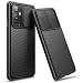 Produktbild CE-Link Kompatibel mit Oneplus 9 Pro 5G Hülle mit Kameraschutz Slide Kamera Abdeckung Ultra Dünn TPU Bumper PC Hartschale Stoßfest Kratzfest Handyhülle Schutzhülle für Oneplus 9 Pro Case - Schwarz