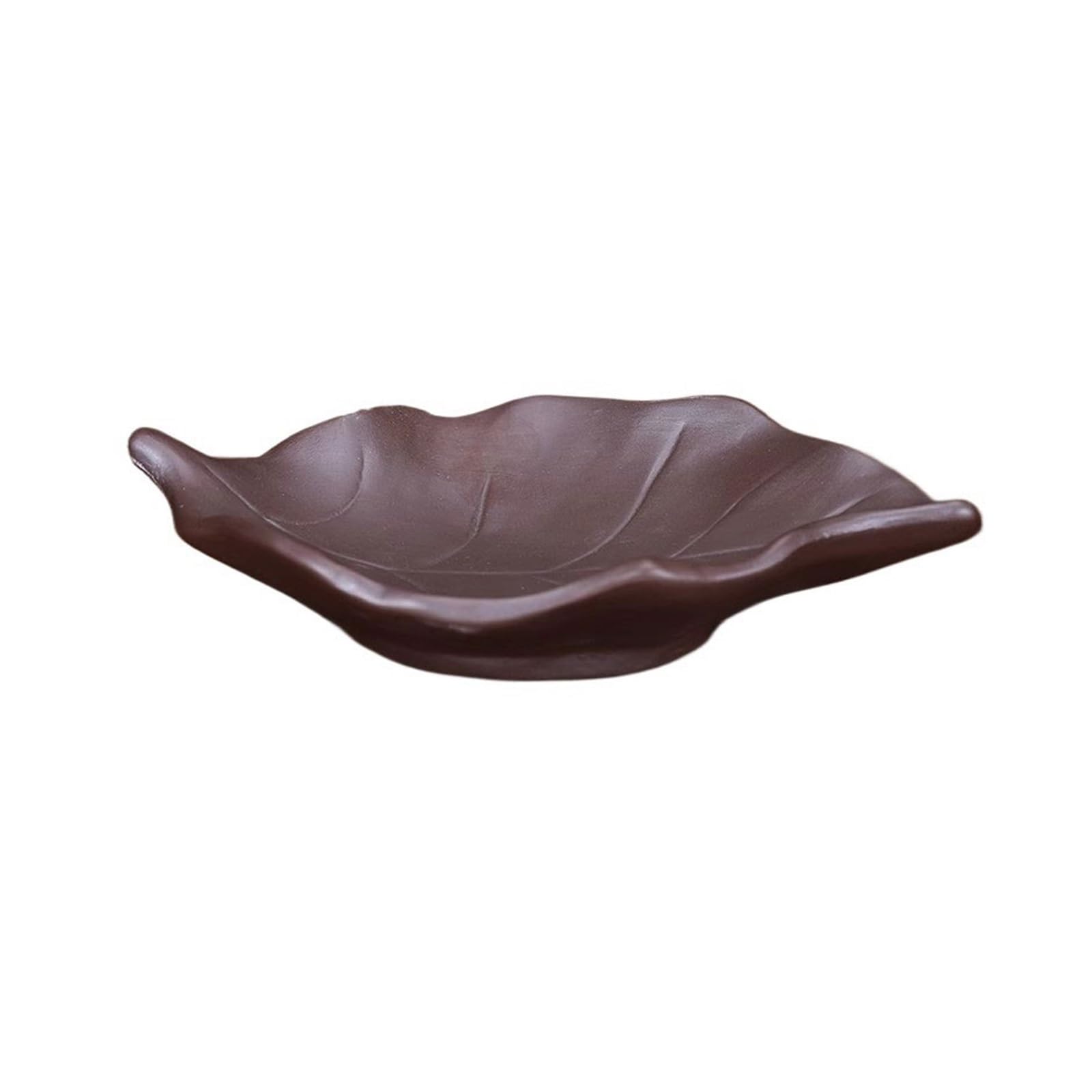 Plant Saucers Leaf Shaped Ceramic Planter Tray Purple Clay Saucer