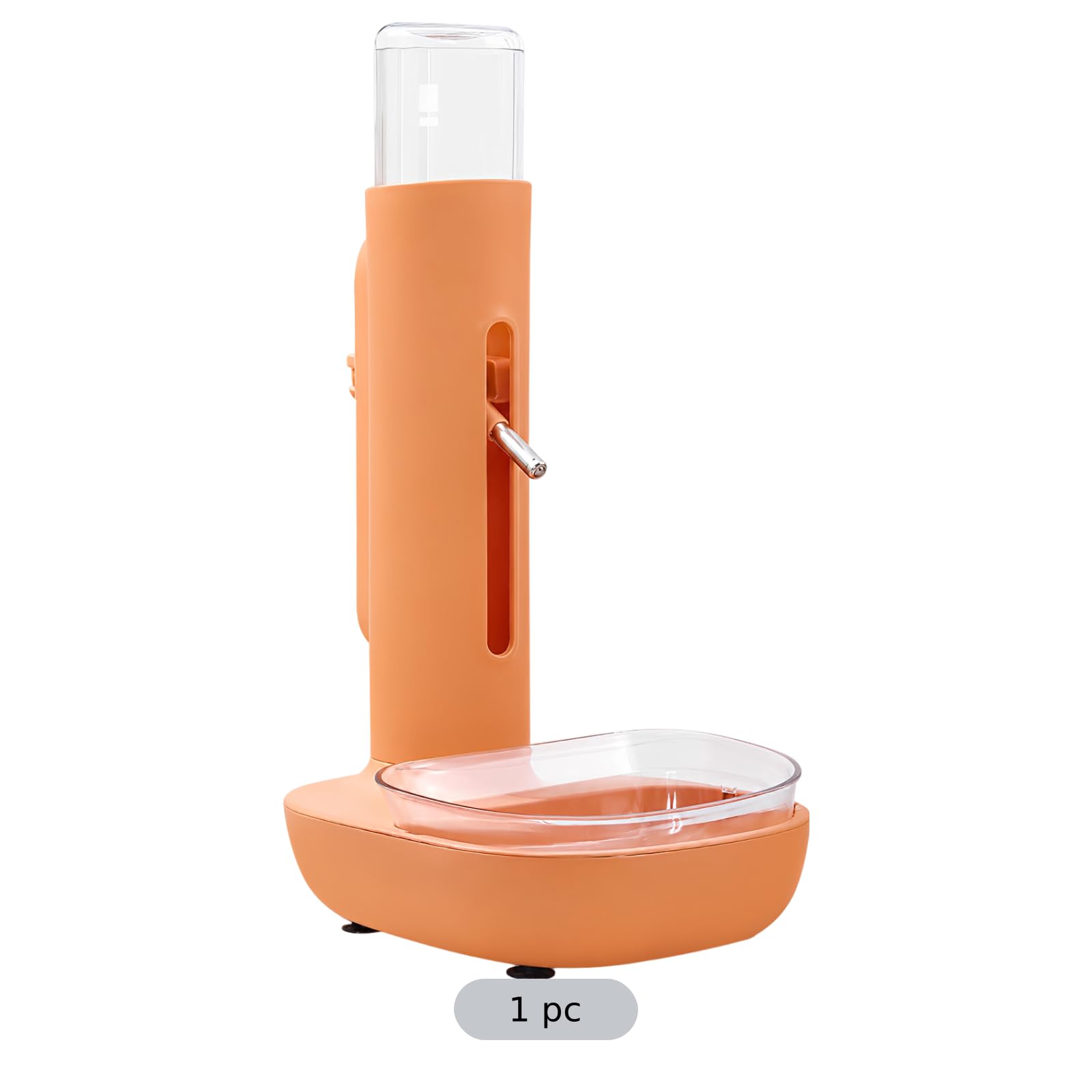Stehender Haustier-Wasserspender, automatische Trinkflasche für Haustiere, 680 mL, höhenverstellbarer Trinkauslauf, rutschfeste Basis, Wasserspender für kleine und mittelgroße Hunde und Katzen