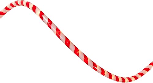 Miniatura 4 de Northlight Guirnalda de luces navideñas de bastón de caramelo a rayas, color rojo y blanco, 18 pies