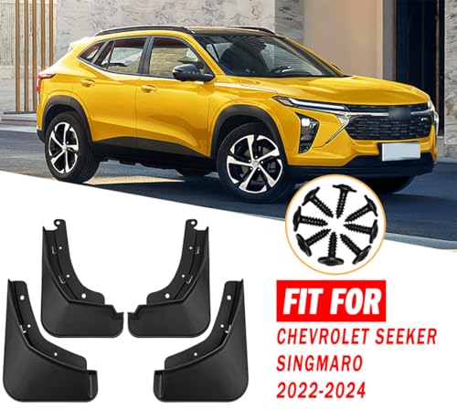 Image of Mud Flaps Mud Guards Fit for 2022-2024 Chevrolet Seeker Singmaro, Front & Rear Mud Splash Guards Accessories - 4 Pc, Black