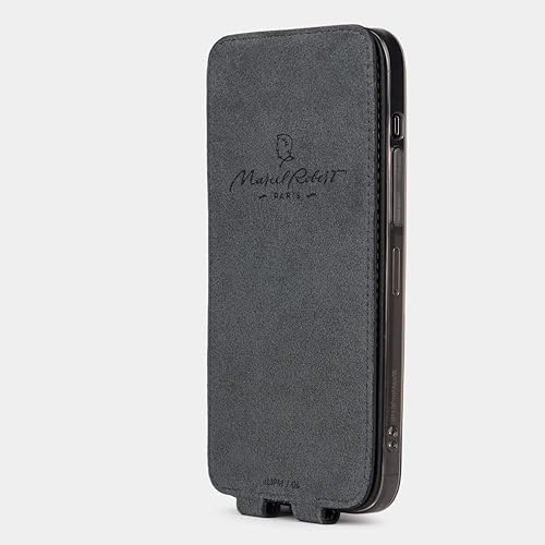 Miniatura 5 de Marcel Robert - Funda de piel con tapa para iPhone 13 - Modelo patentado - Fabricado en Francia - Negro