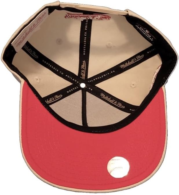 Mitchell & Ness Los Angeles Angels MLB City Connect Pro Crown Snapback Hat Cap, Cream - Image 4