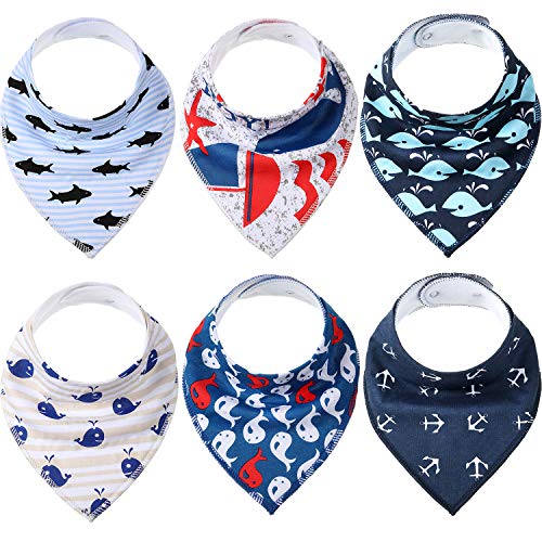 SATINIOR 6 Pieces Funny Pet Bandanas Navigation Style Dog Triangle Scarf Bibs Cat Puppy Bandana for Small Pets Accessories