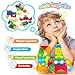 Huaker Magnetic Blocks,66 PCS Translucent Building Toys for Toddlers 3+,Multi Shape Magnet Building Blocks STEM Preschool Montessori Sensory Toys for 3 4 5 6 Year Old Kids Boys Girls