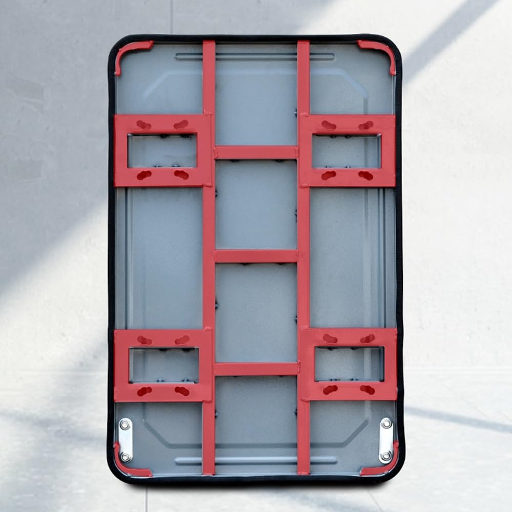 Wózek do worków Wózek z platformą składany Transport magazynowy Holowanie Dostawa ekspresowa czterokołowy pogrubionej stali(Duży)