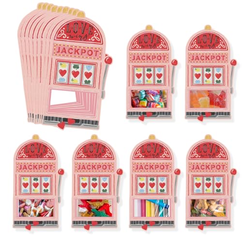 puplat Valentines Day Cards for Kids School, 48 Pack Funny Class Exchange Cards Bulk with Clear Treat Bags & Self Adhesive Tape, Valentines Party Favor for School Classroom