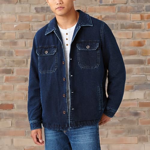Image of Lucky Brand Men's Sherpa Lined Indigo Shirt Jacket