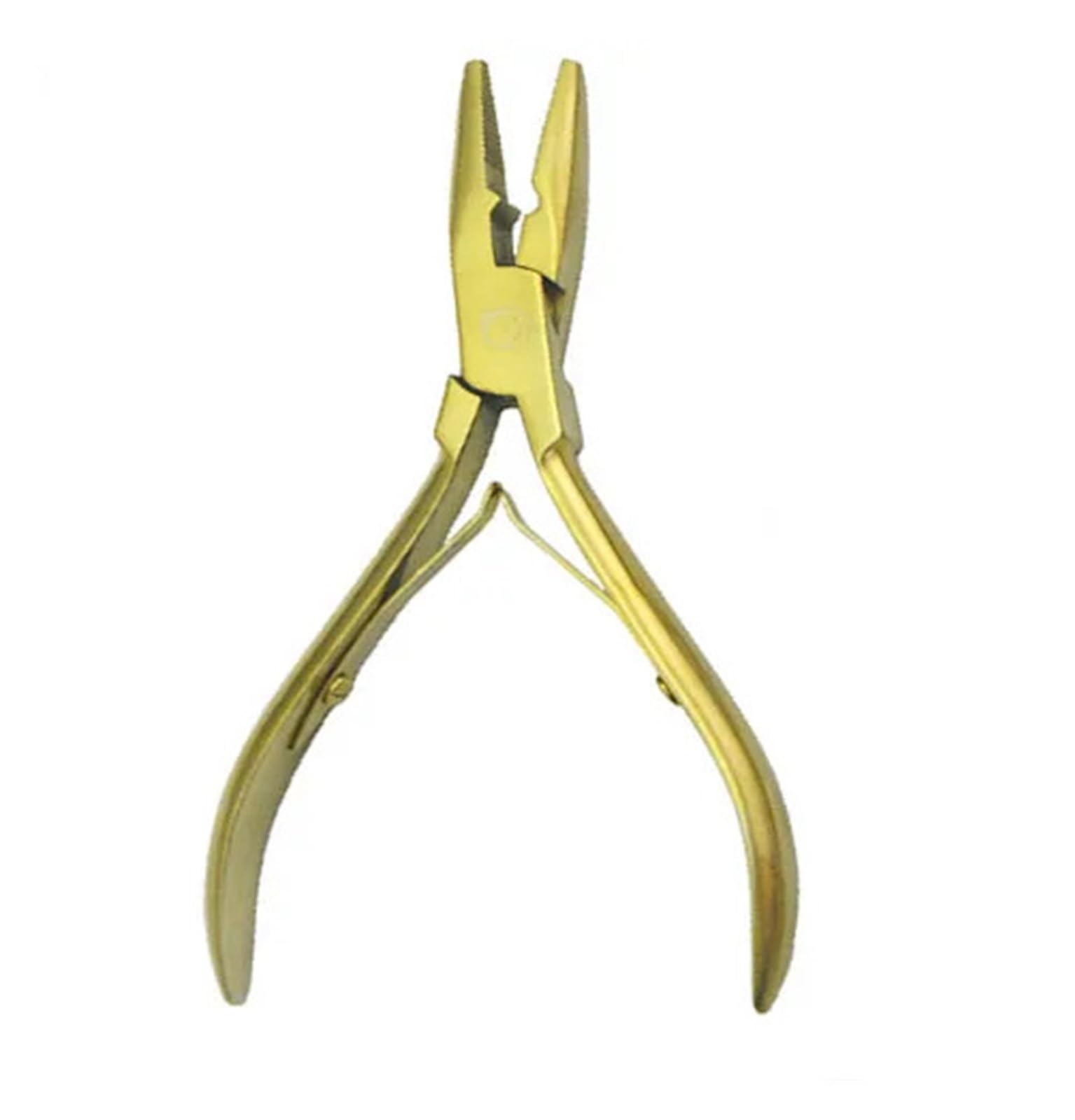 Hair Extension Pliers Hair Extension Plier Weft Application Pliers Micro Link Beads Closer(Gold)