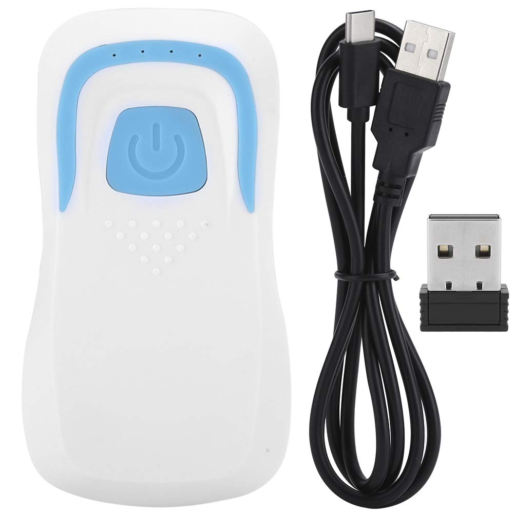Gonetre Scanner sans Fil 2,4 G QR Code et Lecteur avec Batterie 1000 MAh