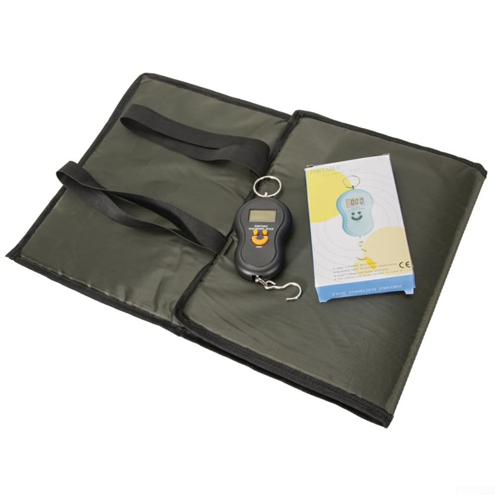 Tapis de réception de pêche à la carpe imperméable, tapis de décrochage de pêche pliable, tapis de réception de carpe + balance numérique, matériel de pêche