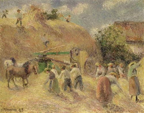 Lienzo artístico          La vendemmia de Pissarro, pintura premium de 60x90cm para pared