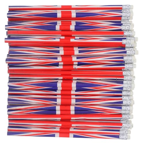 Crayons avec gomme Tofficu à motif britannique pour dessiner et écrire au quotidien
