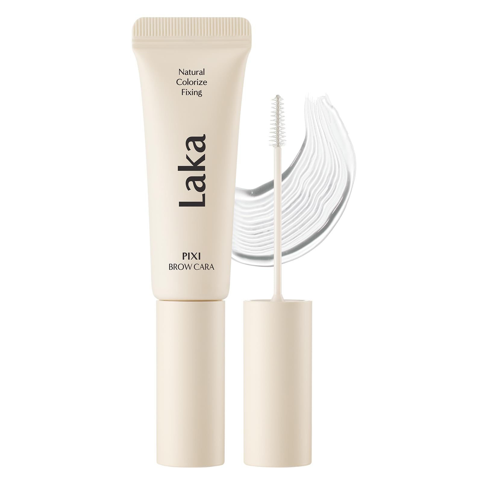 Laka Pixi Eyebrow Mascara, 8g/0.28oz., Eyebrow Gel to Fix and Shape Brows, Clump-Free, Brow Fixer with Slim Precision Brush, Vegan, K-Beauty (#00 Basic Shaper)