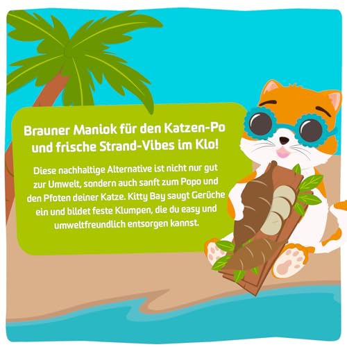 Kitty Bay – Meow Tai – ÖKO Katzenstreu klumpend und staubfrei, 10 Liter