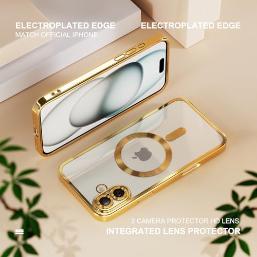 Image of Misea Magnetic for iPhone 16 Case Compatible with MagSafe Gold