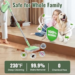FEPPO Steam Mop & Detachable Handheld Steam Cleaner for Home and Floor Cleaning, 15s Heat-Up, 230°F Floor Steamer for Deep Cleaning with Multi-purpose Attachments Hardwood Floors, Tile,Grout,Furniture