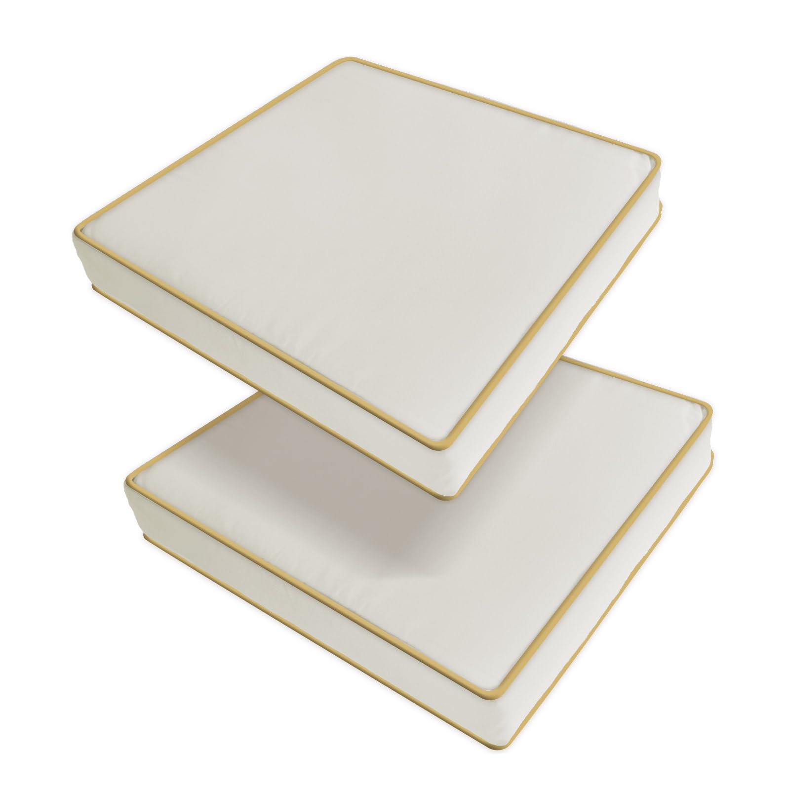 2Pack Outdoor Chair Cushions, Waterproof Patio Furniture Cushions with Ties, Outdoor Cushion Seat Cushion Dining Chair Cushions, 20 x 20 x 4 inch,Beige