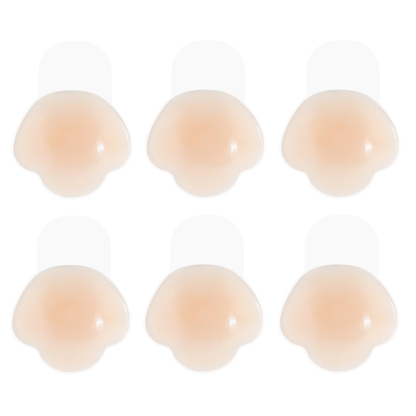Atnayo Women's Colour Of Skin 3 Pairs Boobtapes Push Up, Silicone Bra For Sticky Bra Inserts