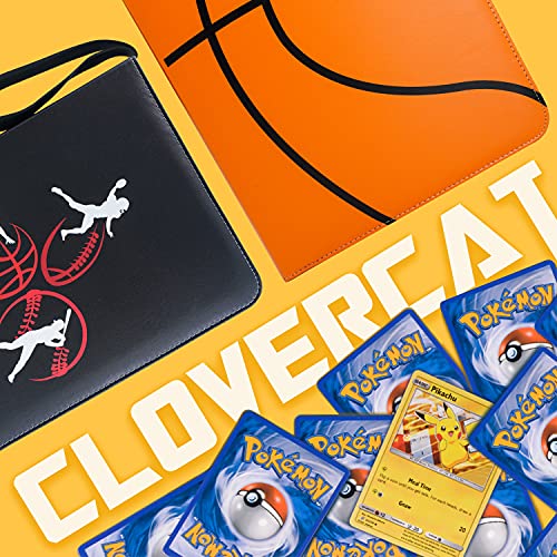 Clovercat Waterproof Trading Card Binder, Storage Book With 3 Rings, 720 Double Sided Pocket Album Compatible With Pokémon Cards, Amiibo, Yugioh, Mtg And Other Sports Cards (Basketball, 9 Pocket) #TOP7