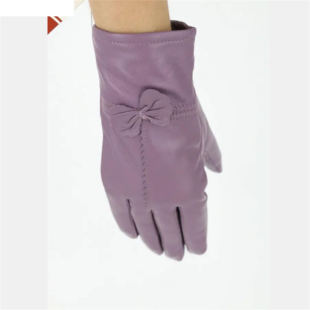 Guanti invernali da donna alla moda guanti in lana calda guanti in pelle