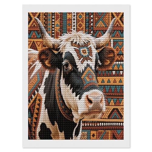 Kit de pintura de diamantes de vaca étnica VstaDank, el regalo artístico perfecto