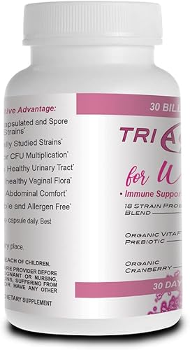 Miniatura 5 de Essential Source Triactive Biotics - Probióticos para mujeres con 18 cepas, prebiótico orgánico VitaFiber y arándano para apoyo digestivo, defensa