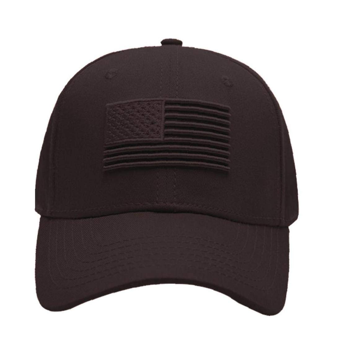 Casecover Unisex Black American Flag Stripe Star 3D Embroidery Baseball Cap Sport Outdoor Hip Hop Snapback Cap