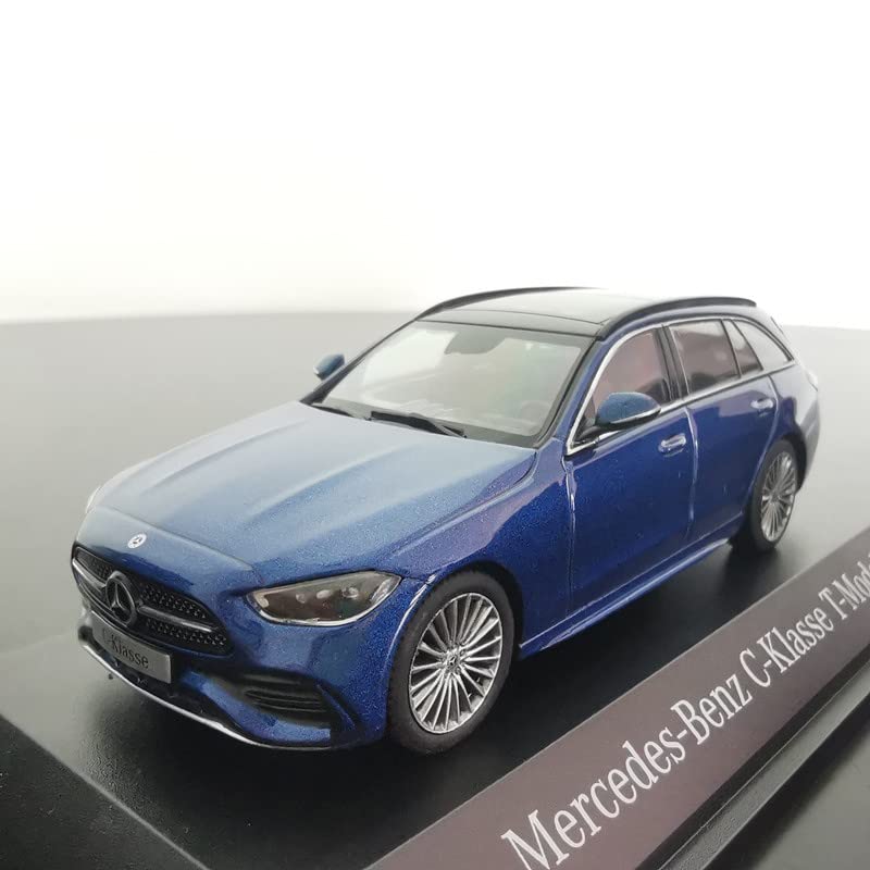 Herpa for Mercedes for Benz New for C-Klasse T-Modell Sedan Sports car 2022 Blue Station Wagon 1/43 DIECAST Truck Pre-Built Model