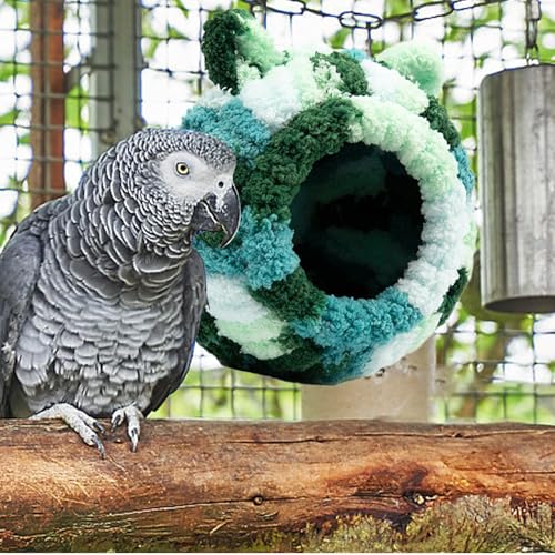 Vogelhaus – Mehrzweck-Vogelnest – atmungsaktives Winter-warmes Papageiennest, Schlafhütte für Sittiche, Sittiche, Sittiche und mehr