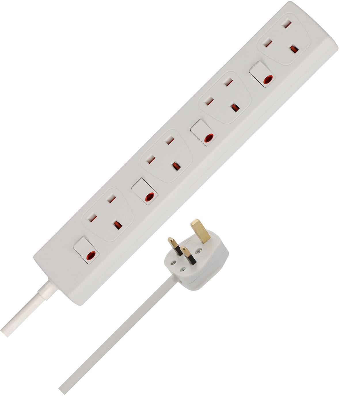 Brennenstuhl 4 Way Extension Lead Individually Switched2 Metre Cable from B&Q