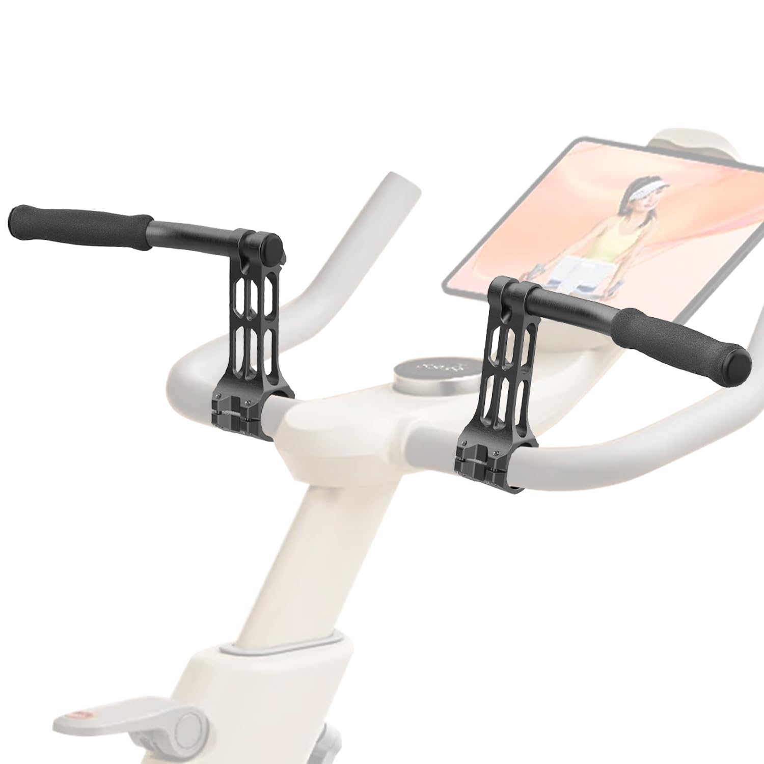 TUOBITUO Spin Bike Handlebar Extenders, Adjustable Handle Extensions for Indoor Exercise Bike, Extra Handle Grips Accessory for Stationary Cycling Bikes